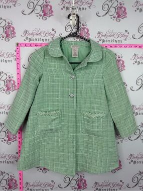 Rachel Zoe blazer Mint Green Tweed Coat Jacket